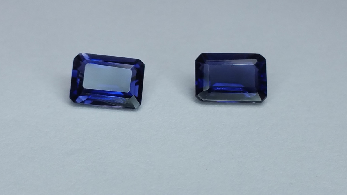 🟣 Purple Iolite Natural Emerald Cut 7x5mm 🟣