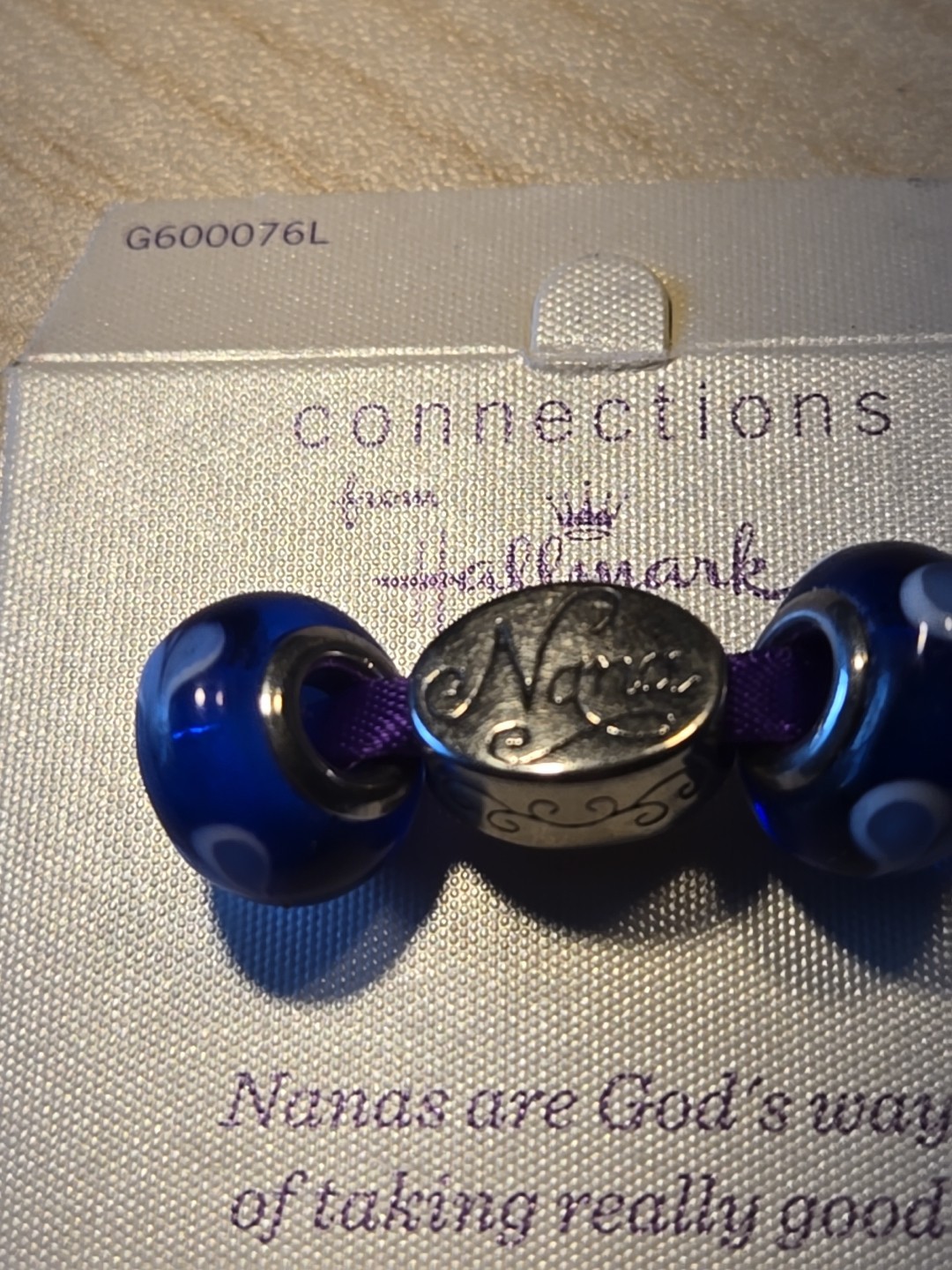 Connections from Hallmark Stainless Steel Nana Grandmother Heart Charm No Box