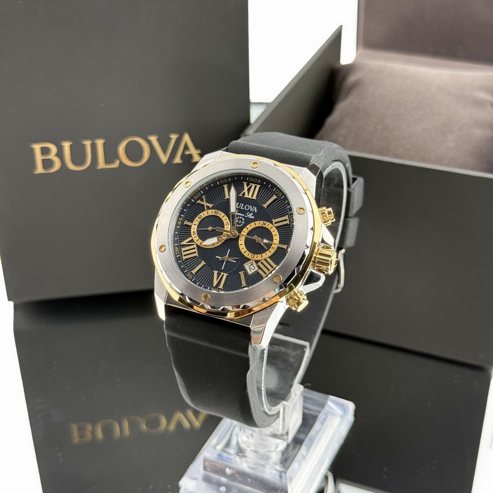 Bulova Men’s Marine Star 98B277 Series A Chronograph Quartz Watch 44MM