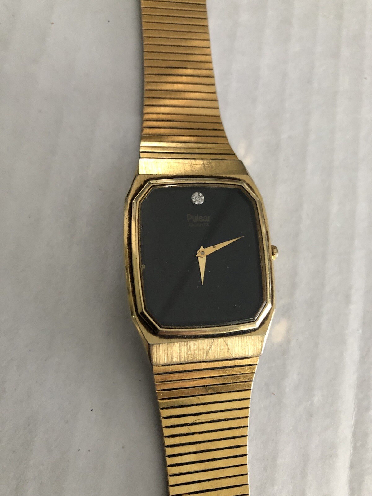 Vintage Men’s Pulsar Watch V320-5160 Seiko Luxury Formal Dress