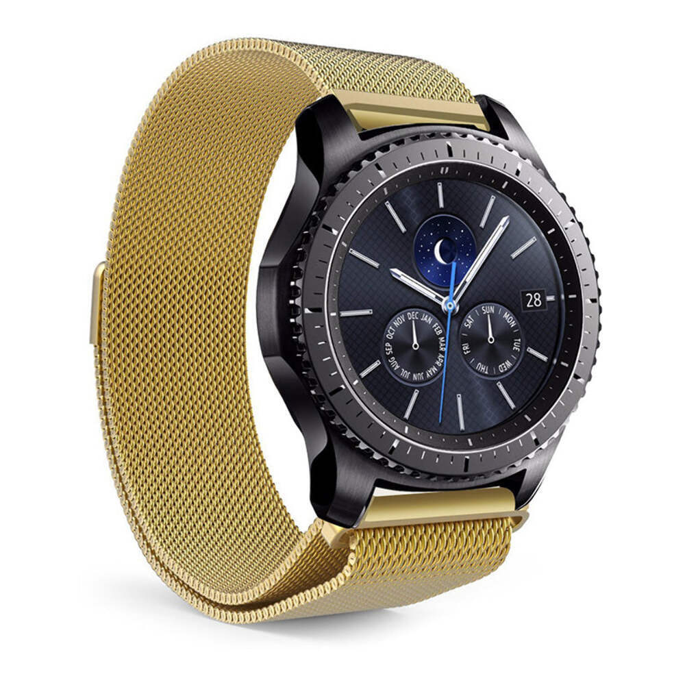 Gold Tone Magnetic Clasp Stainless Steel Mesh Milanese Watch Band Strap #5043