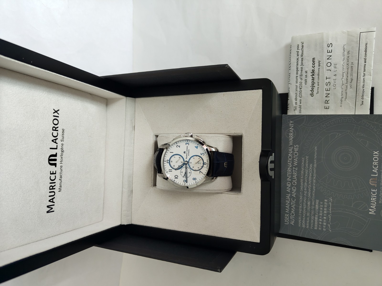 RRP £3,000 Maurice Lacroix Pontos Chrono Date Automatic Watch PT6388-SS001-120-4