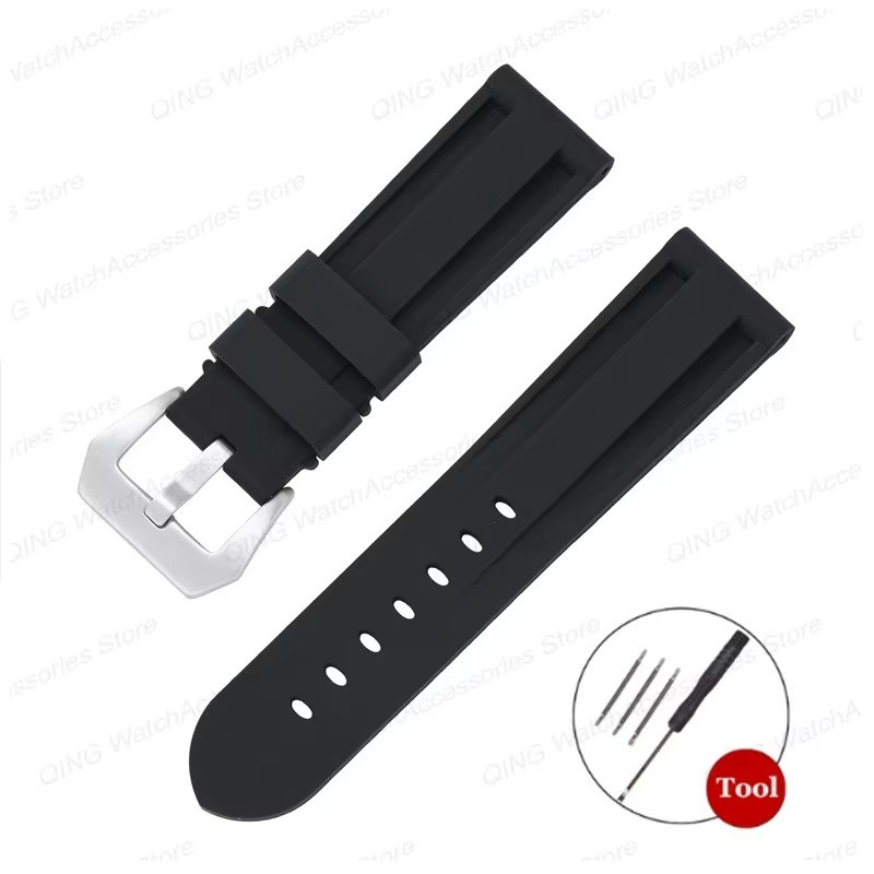 20mm 22mm 24mm 26mm Rubber Strap Silicone WatchBand for Omega Casio Panerai