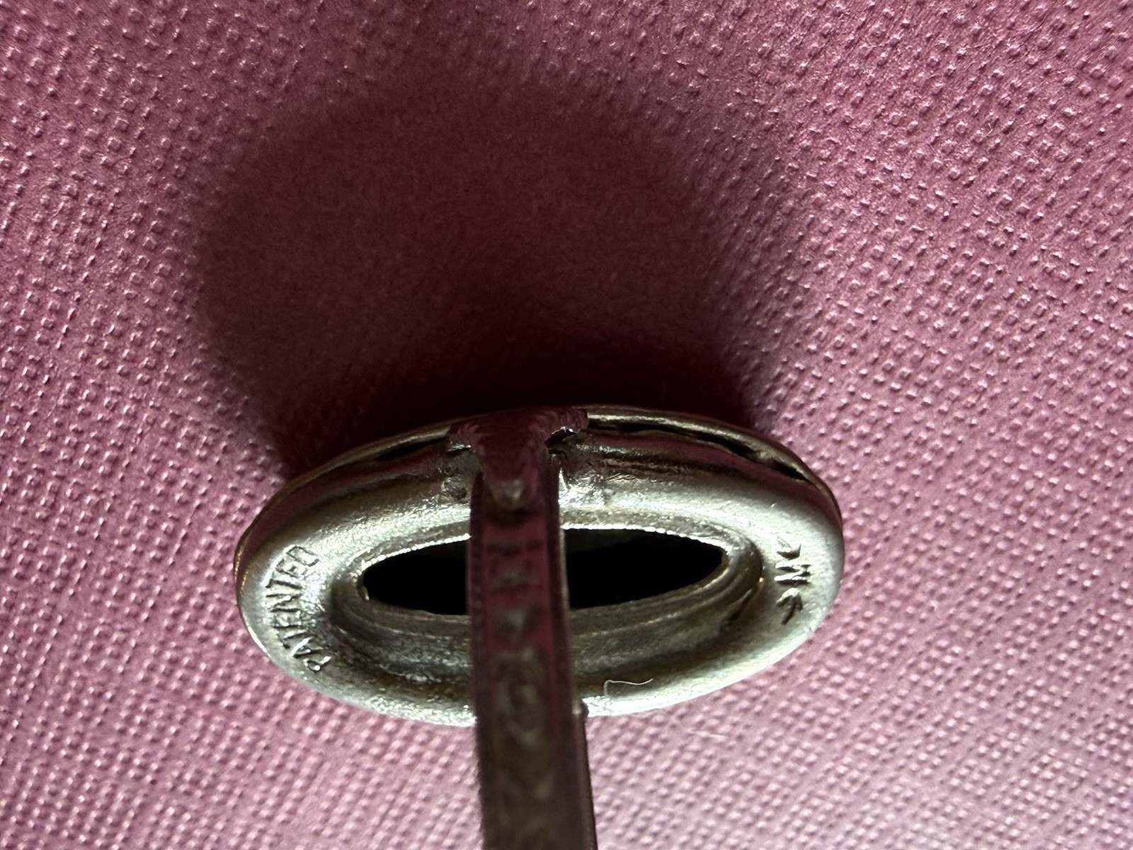 Vintage Silver Patented Art Deco Paste Black Onyx Ring Signed “M” / Size 8
