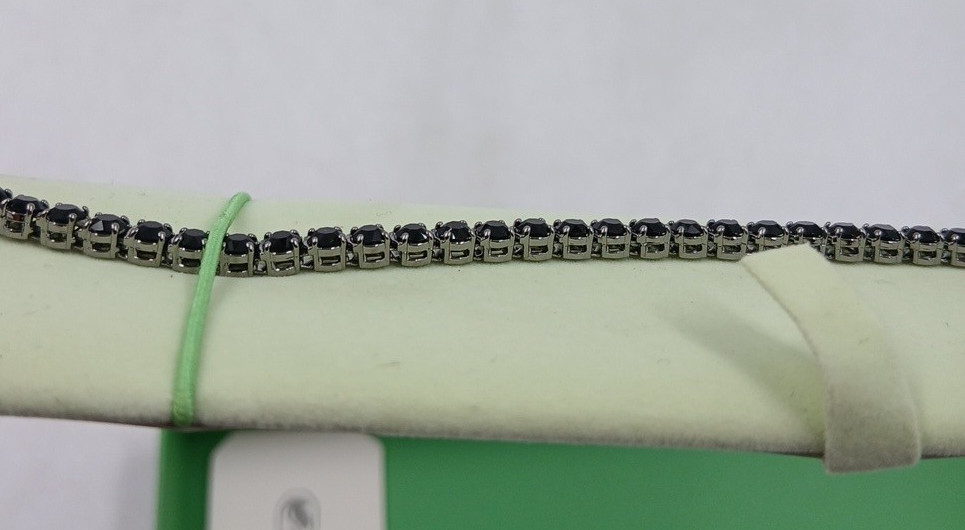 Swarovski Matrix Tennis bracelet Round cut Black Ruthenium plated Size M (Z2-B8)