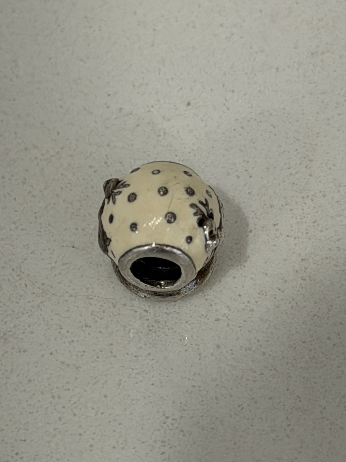 Pandora Sterling Silver Reindeer Snow Globe Enamel Charm Bead 791228EN12