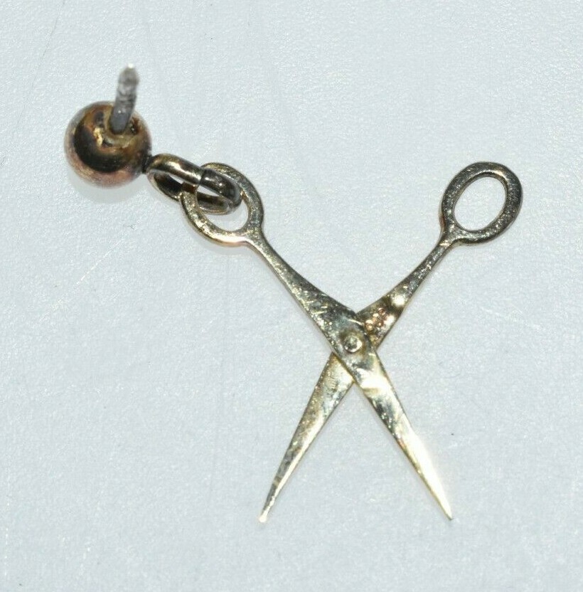 Ohrstecker / Brosche SCHERE Gold 333 / 8Kt. Fach A3
