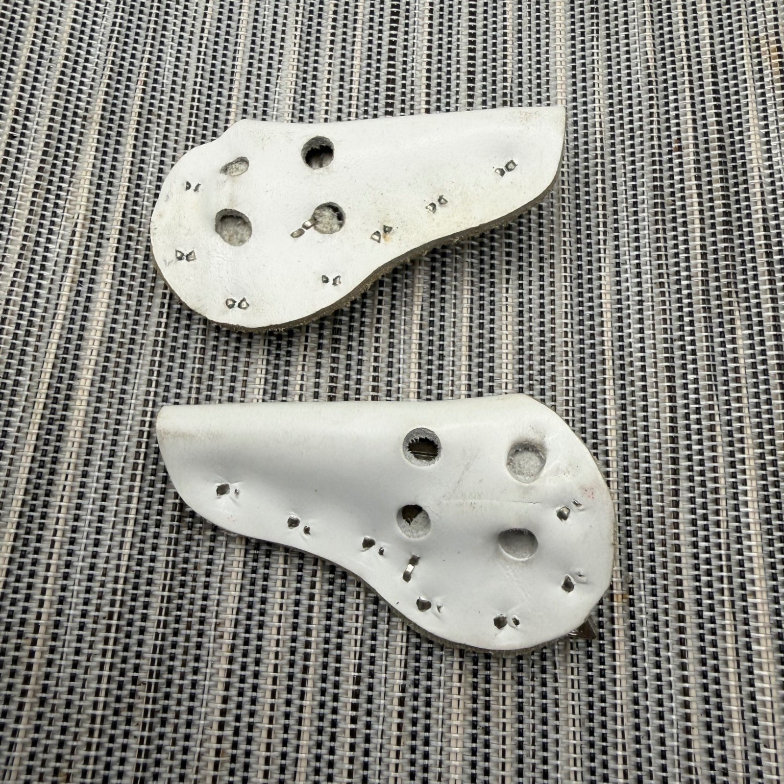 Vintage 50s Metal 6 Shooter Gun Diaper Clip Brooch White Studded Holster Set 2pc