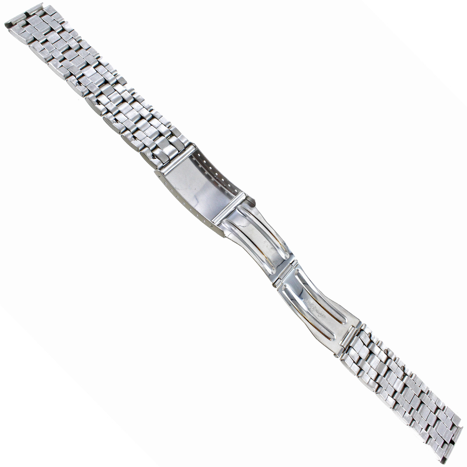 20mm Hirsch Stainless Steel Security Clasp Straight Ends Mens Watch Band 5712
