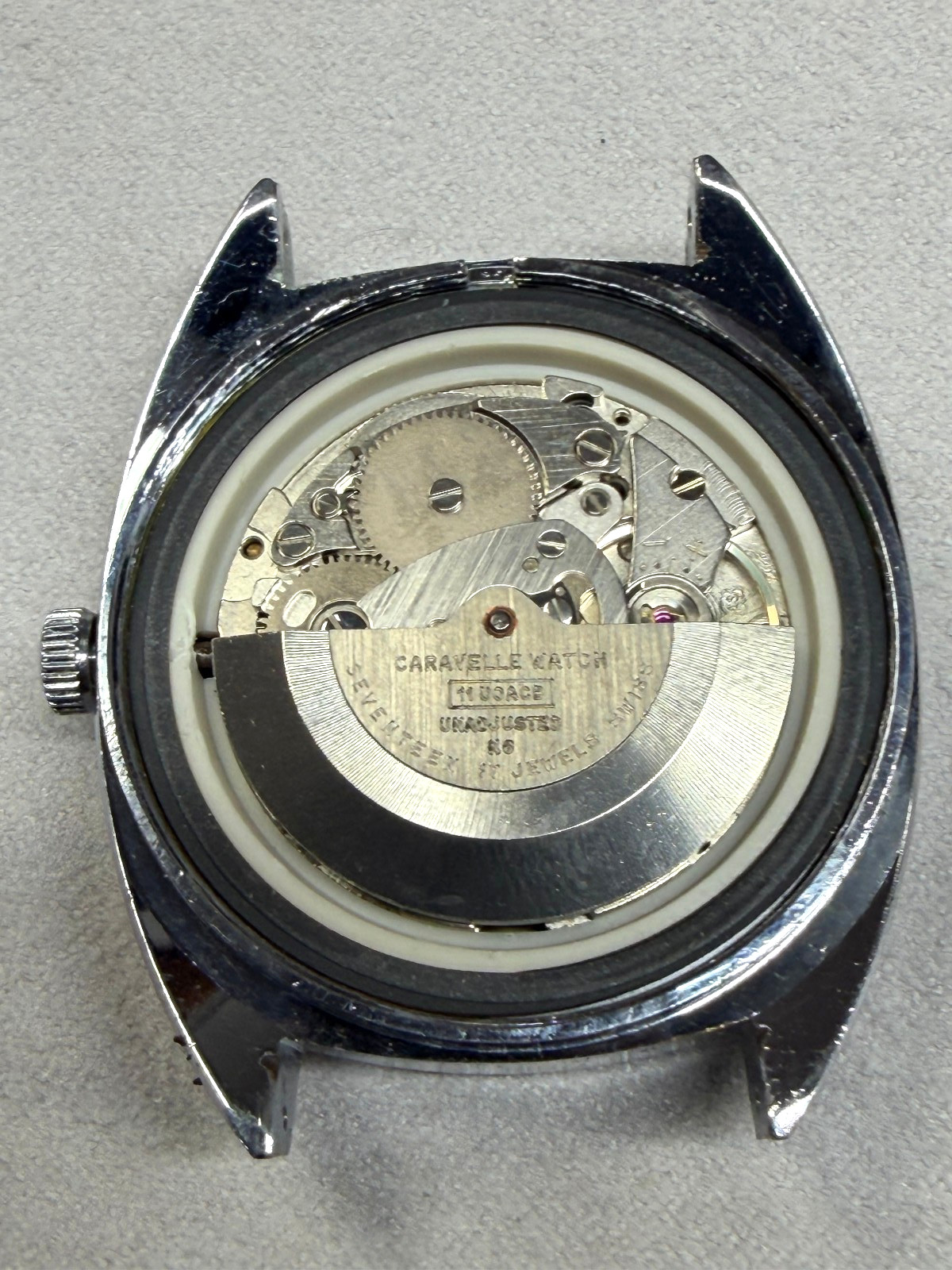 Caravelle watch Set-O-Matic Automatic 17J Swiss Day Date Men’s working 1970’s