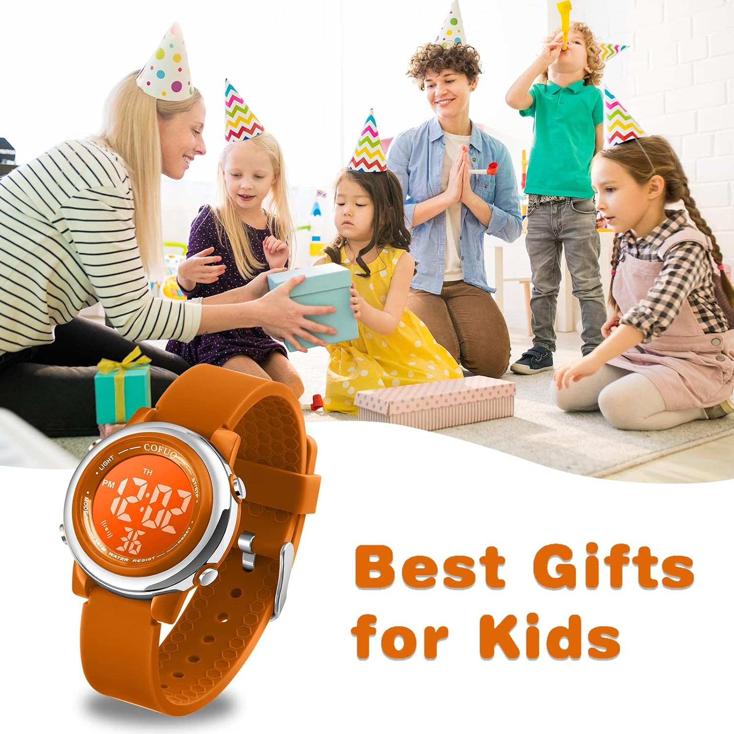 Kids Digital Sport Waterproof Watch for Girls Boys, Kid Sports Outdoor LED Elect