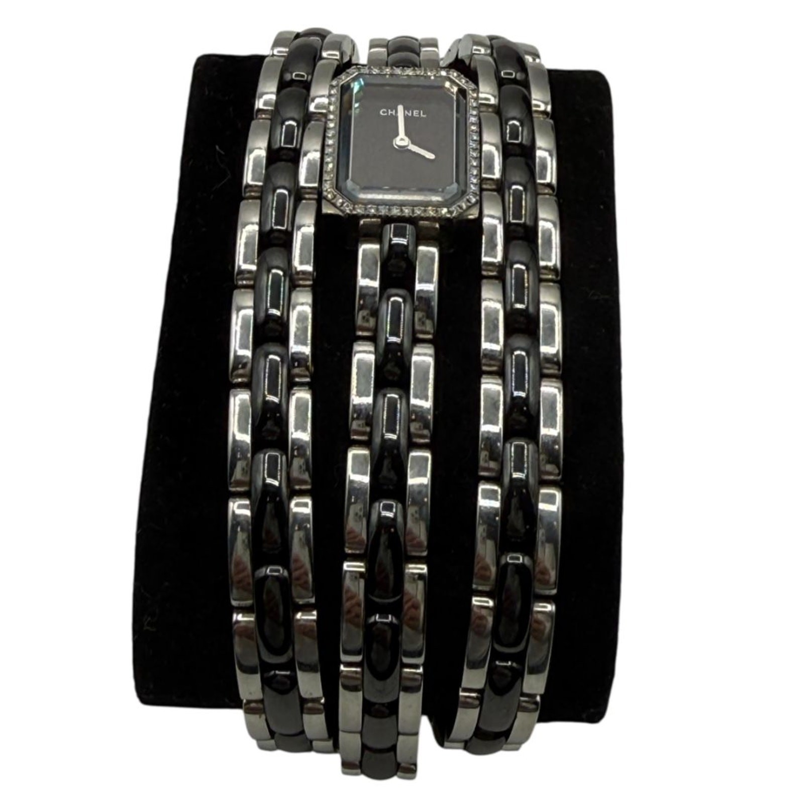 Chanel Première 18K White Gold Diamond Bezel Triple Wrap Watch O.N. 39306 w/ Box