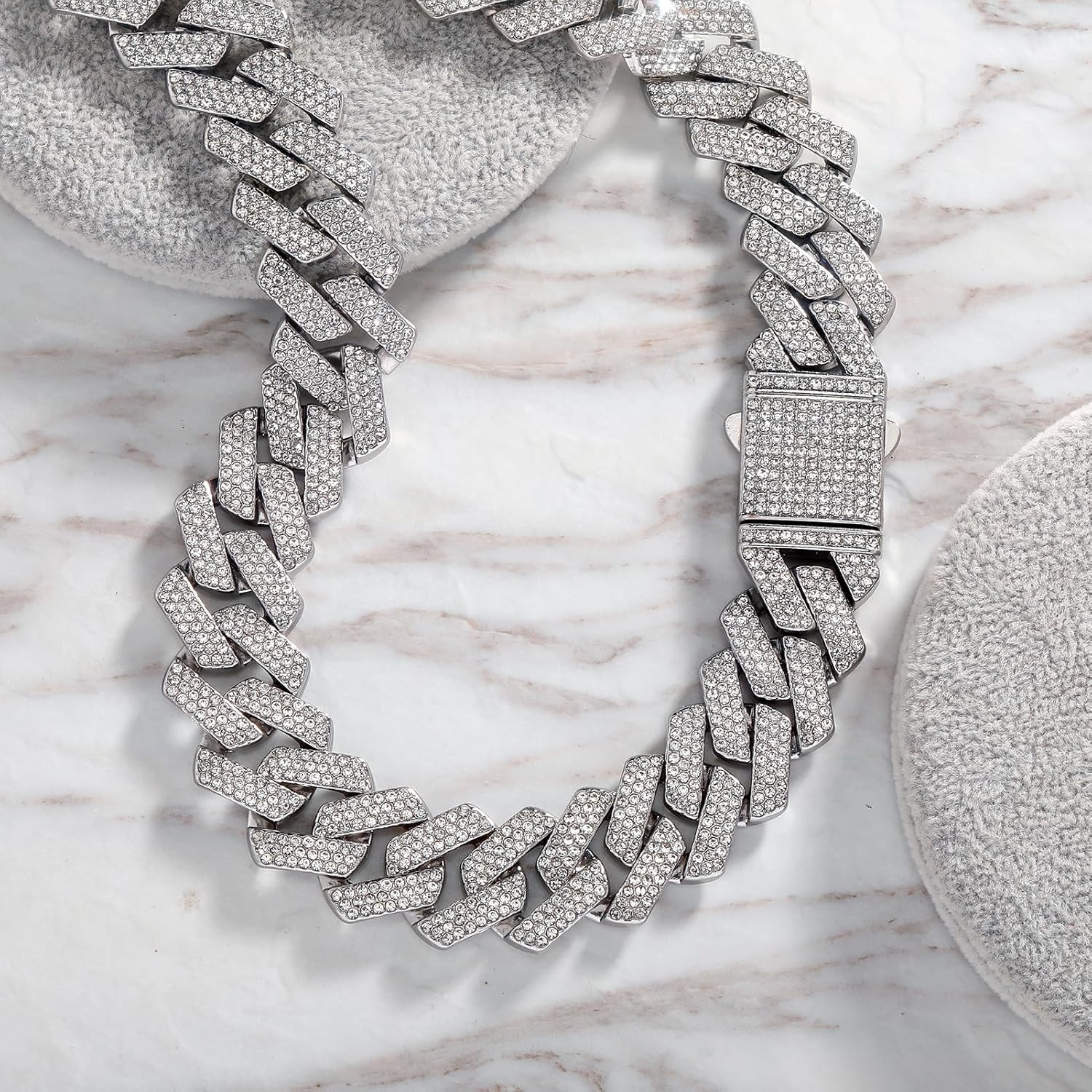 Cadenas de Titanium en Plata 925 Para Hombre Mujer Unisex Cadena Cubana Joyería