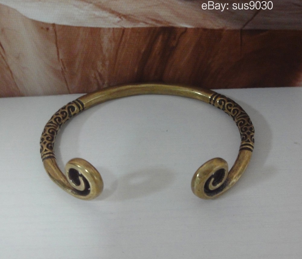 Solid Brass Sun Wukong Monkey King Adjustable Bangle Bracelet