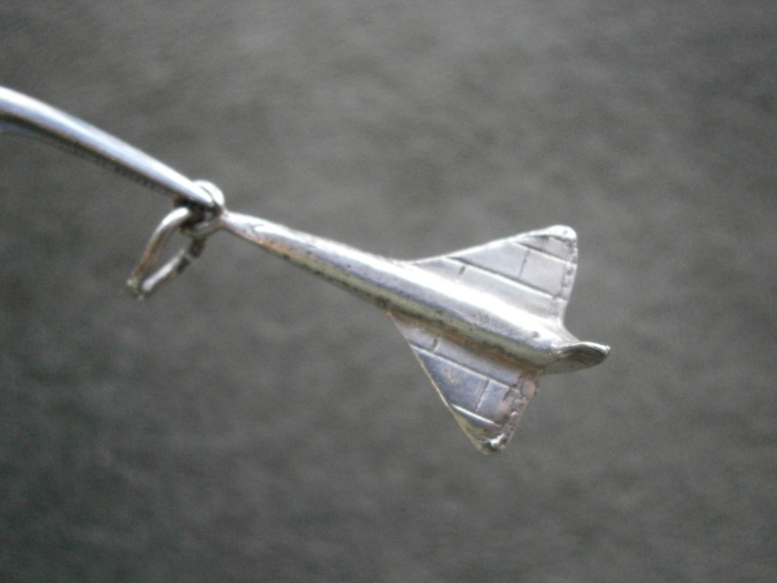 Concorde Passenger Aircraft Vintage Sterling Silver Bracelet Charm Pendant 2.0g