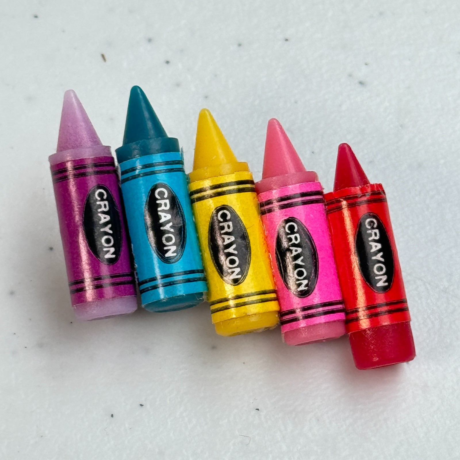 Vintage Brooch Colorful Crayon Teacher School Art Novelty Pin Retro y2k 90s 80s