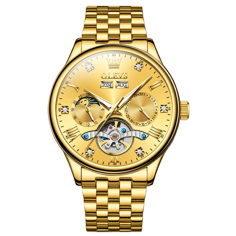 OLEVS 7023 High Quality Stainless Steel Strap Business Gents Automatic Watch