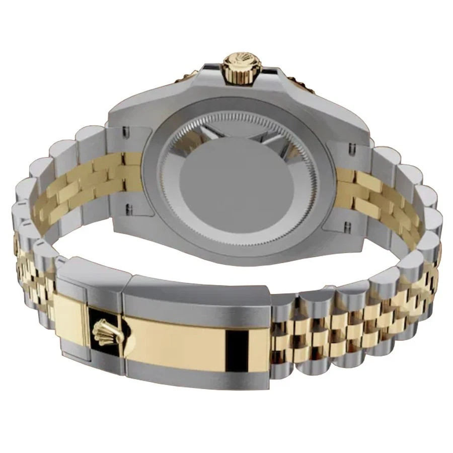 Rolex GMT-Master II 126713GRNR-0001 Black/Gray Bezel 18k Gold & Steel Mens Watch