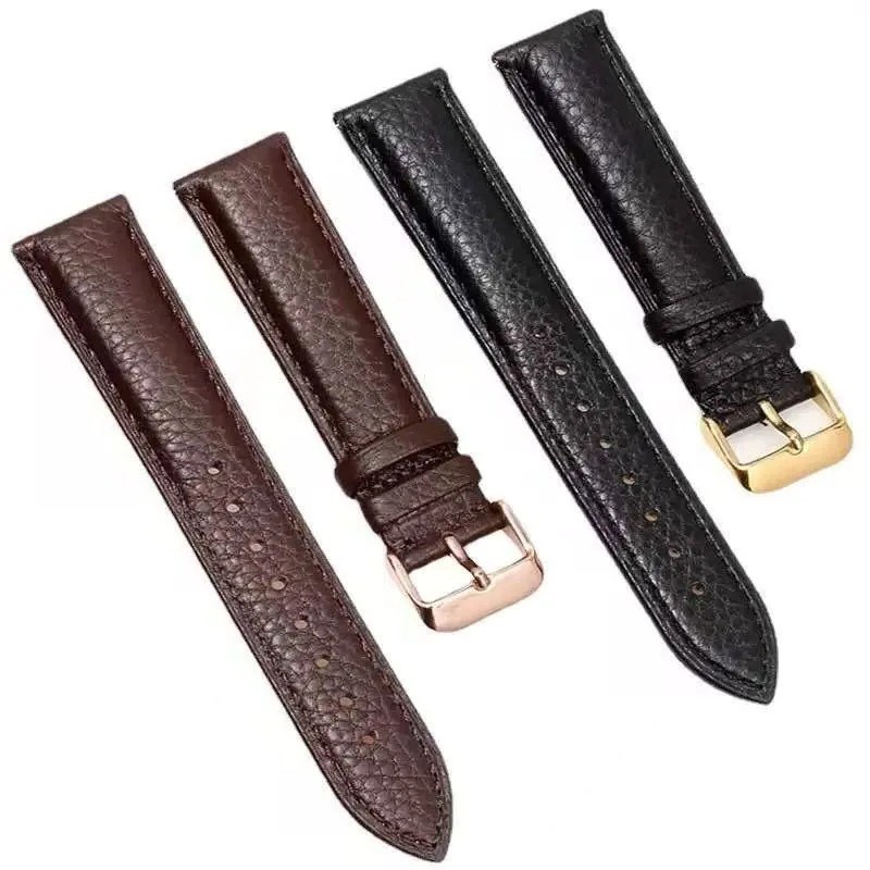 Genuine Leather Watch Strap for Man Women High-quality Wrist Watchband + Tool