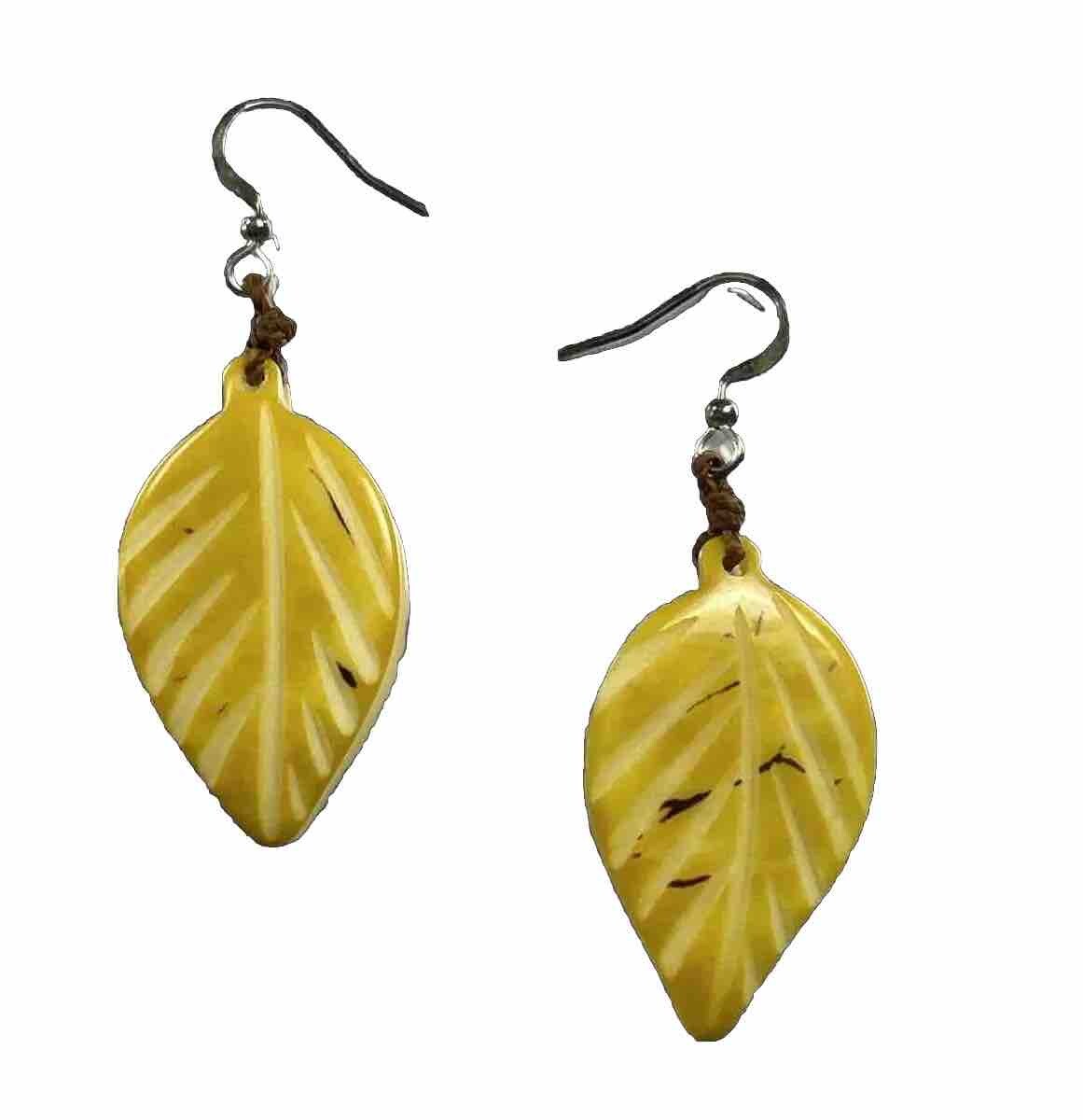 Fair Trade Tagua Nut Organic Earrings Jewelry (Sustainable & Eco-Friendly)