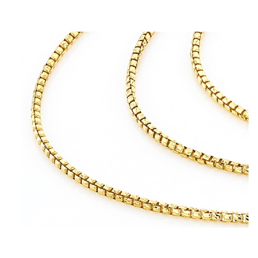 18K Yellow Gold Filled Italian Box Chain Necklace16/18/20/22/24/26/28/30/32 inch