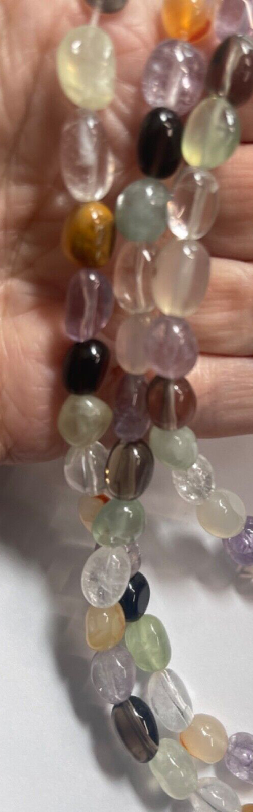 THREE (3) STRANDS 16″ OVAL SMOOTH BRAZIL MIX NUGGETS 10X8 MM BELOW WHOLESALE!!!
