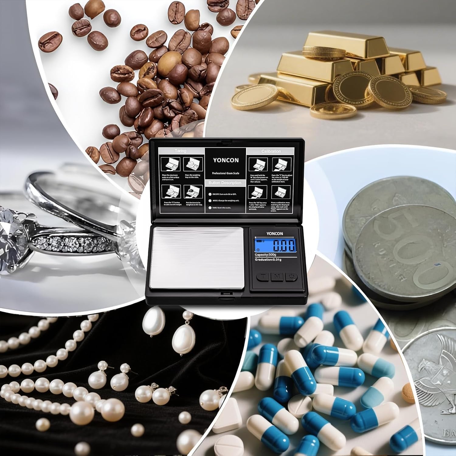 Portable 0.01g Accuracy Digital Scale – Ideal for Gold, Silver & Diamonds