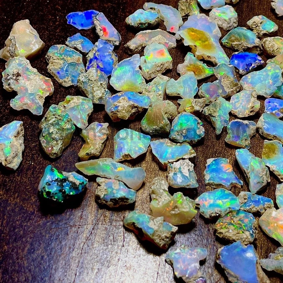Cut Grade Opal Rough Lot AAA Grade 10 Pieces Large Size Ethiopian Welo Opal Raw