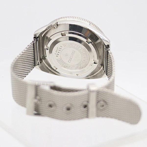 [B1R] Seiko 5 Sports 6119 8120 AT Black Dial Men’s Watch Working Good [n3r]