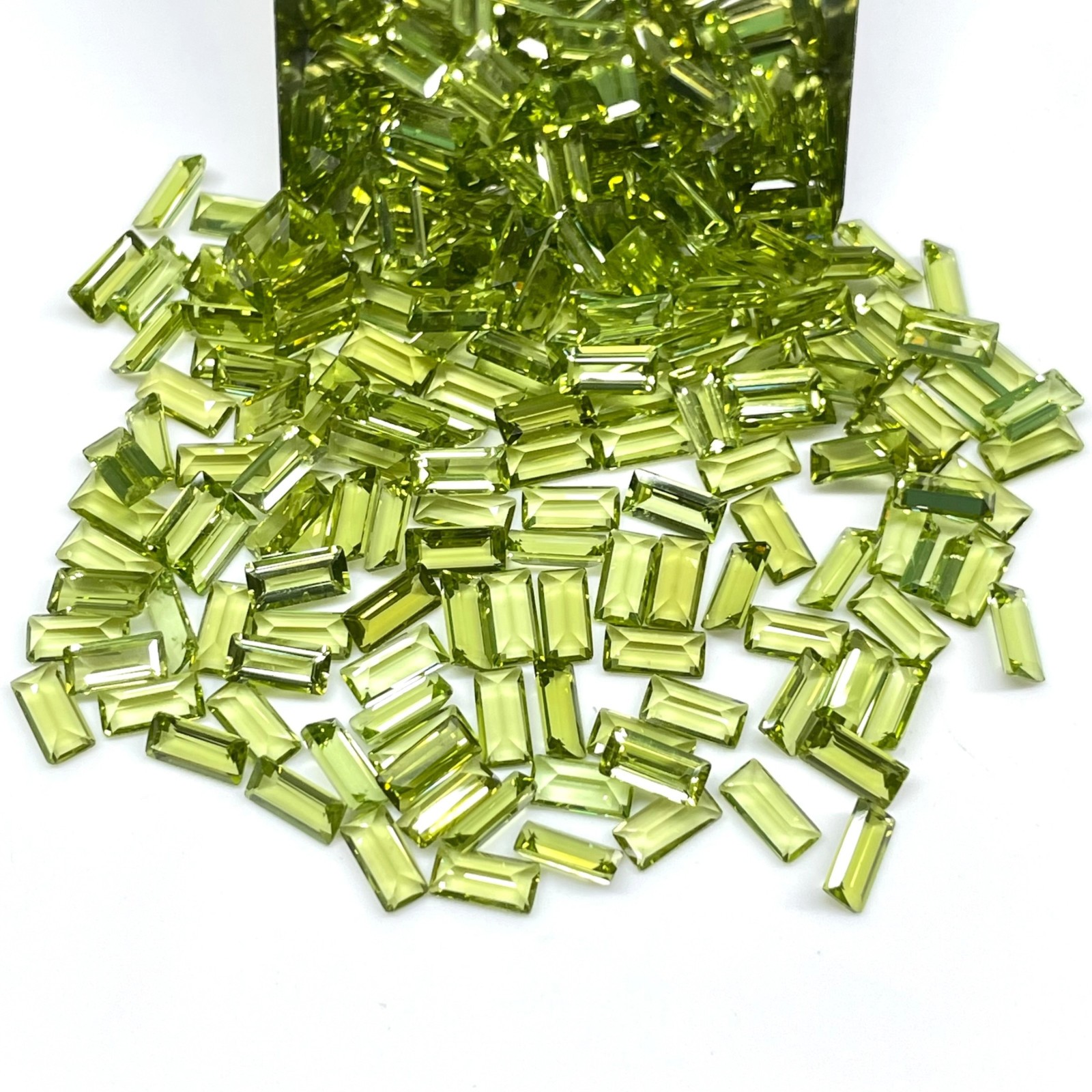 20 Pcs Natural Peridot 6x3mm Octagon Cut Top Quality Loose Untreated Gemstones