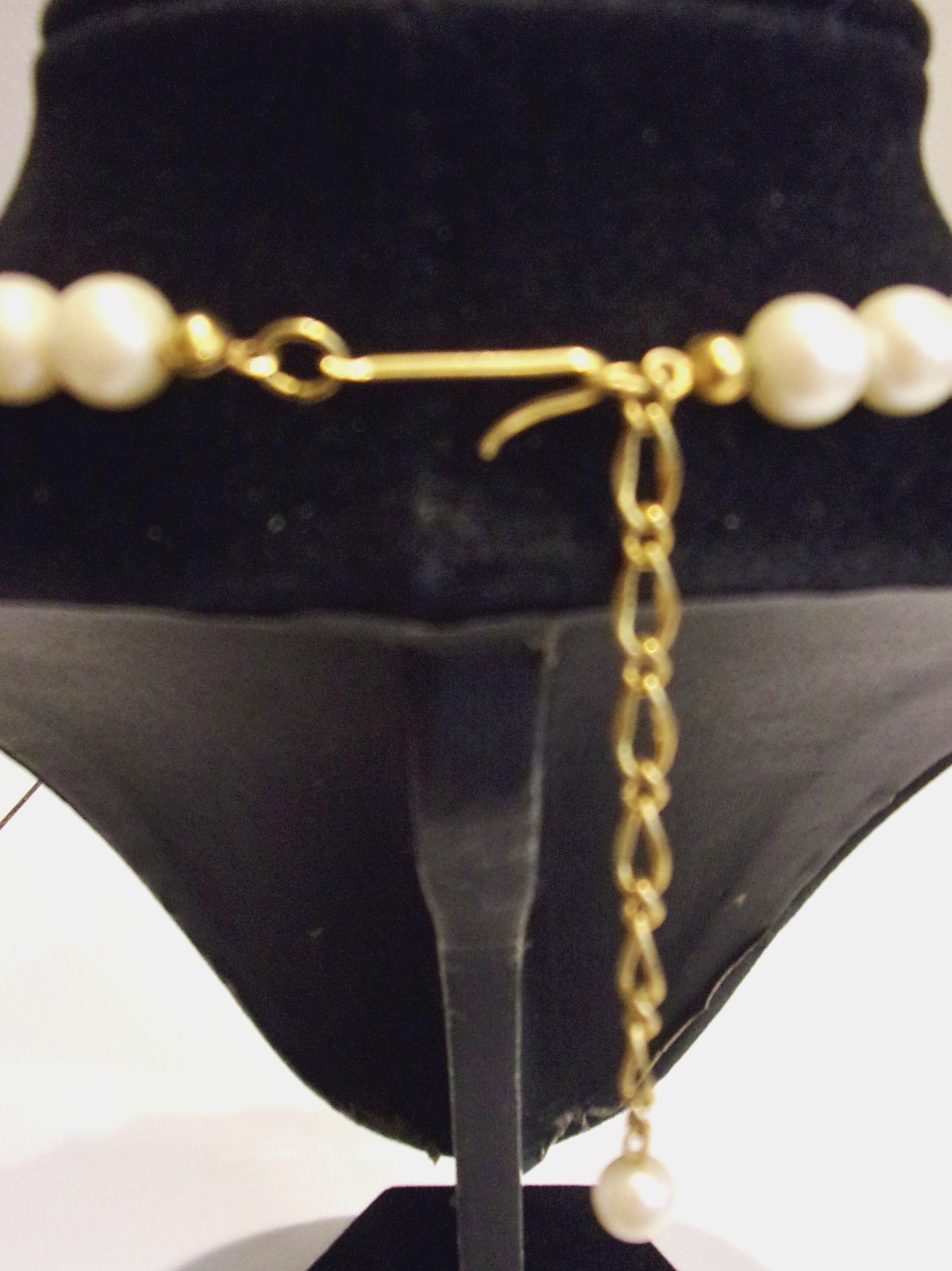 Vintage High Luster Off White Faux Pearls C. F. Triple Cluster Strands Necklace