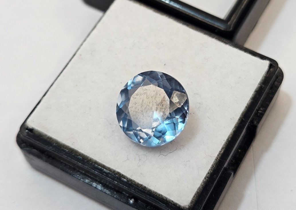 Blue Round Cut Aquamarine 5 Ct Loose Gemstone For Ring Making