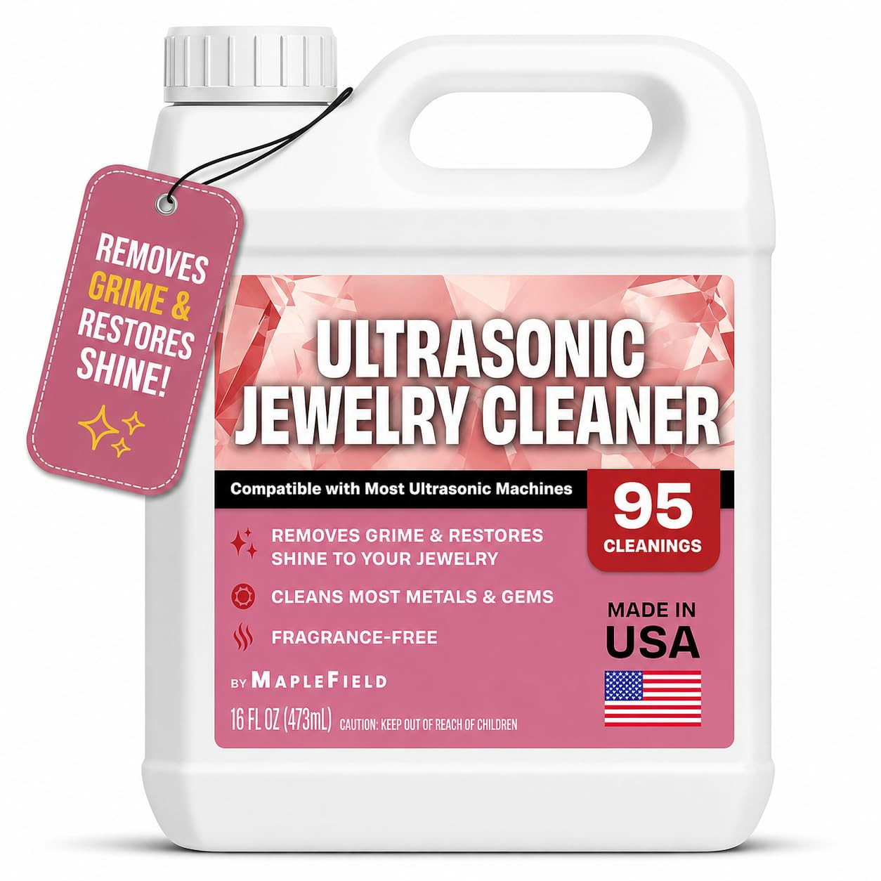 Ultrasonic Jewelry Cleaner Solution – Concentrated Formula & Ultrasonic Cleaning