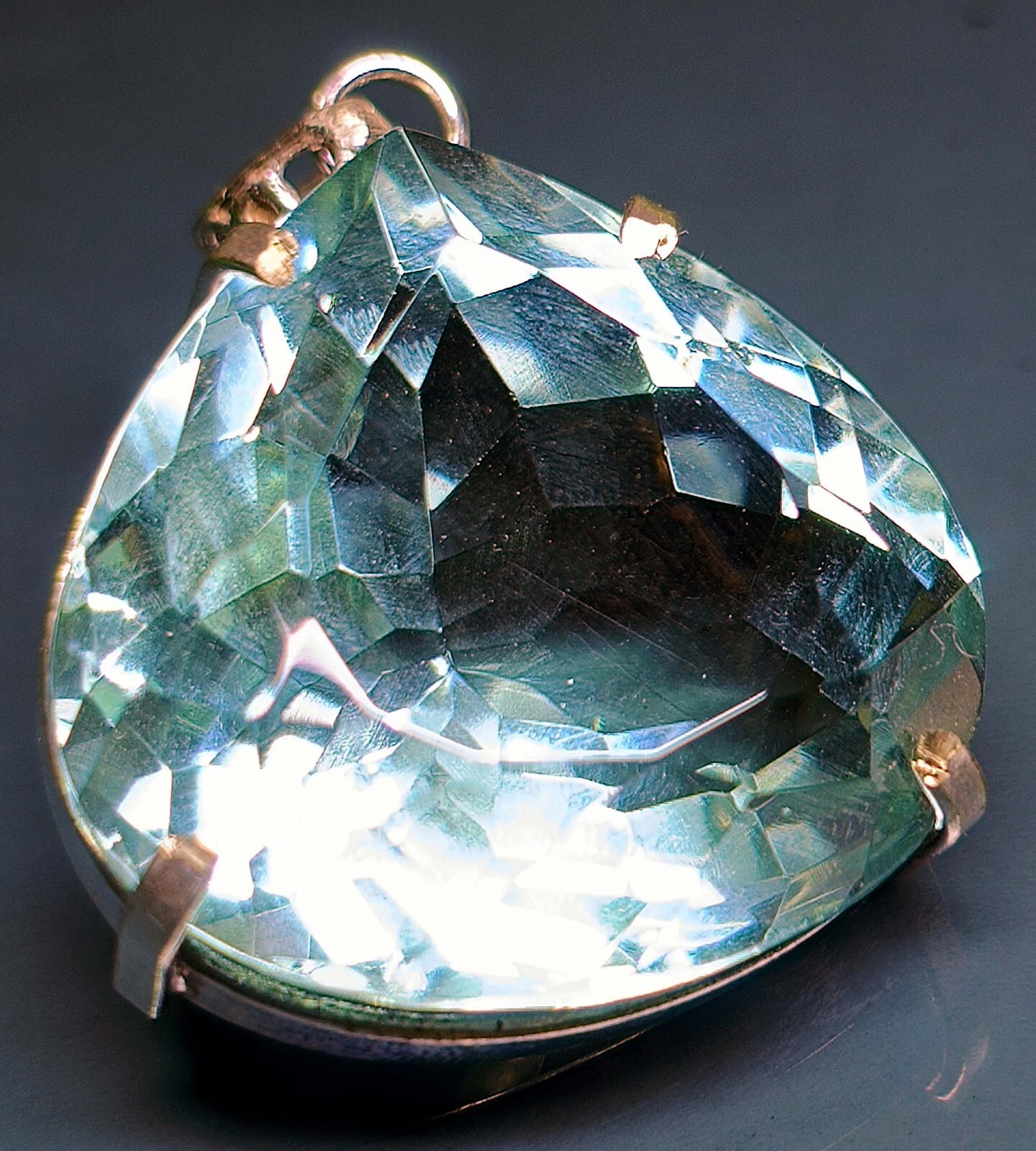Water Blue Topaz Pear Cut 112.20 Ct Locket EGL Certified Natural Gemstone PD017