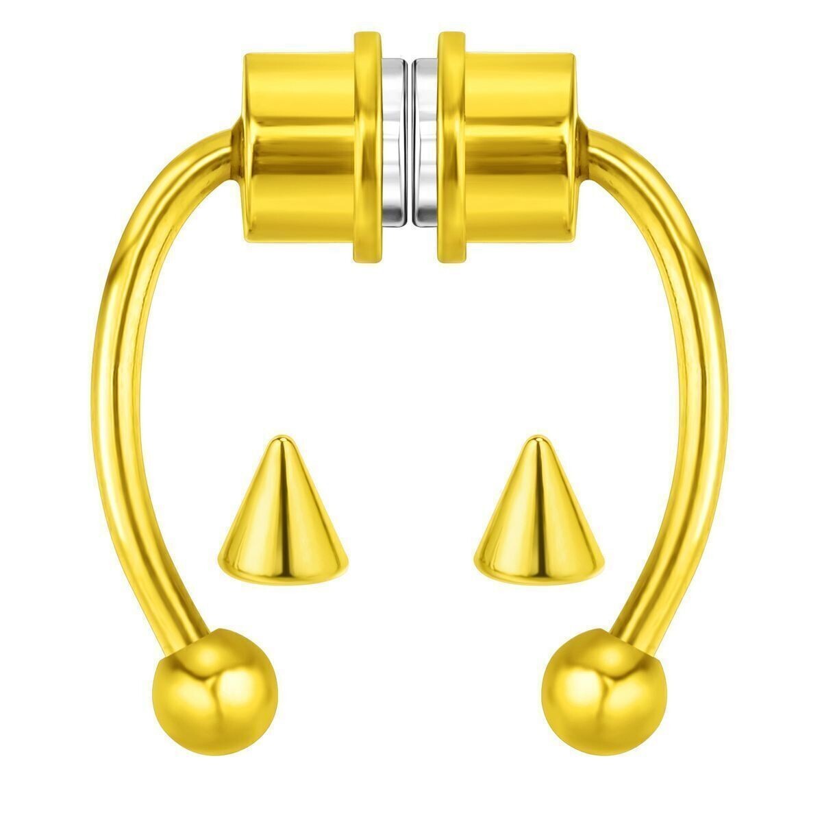 Magnetic Non-Piercing Fake Nose Rings Septum Segment Helix Club Clickers Punk US