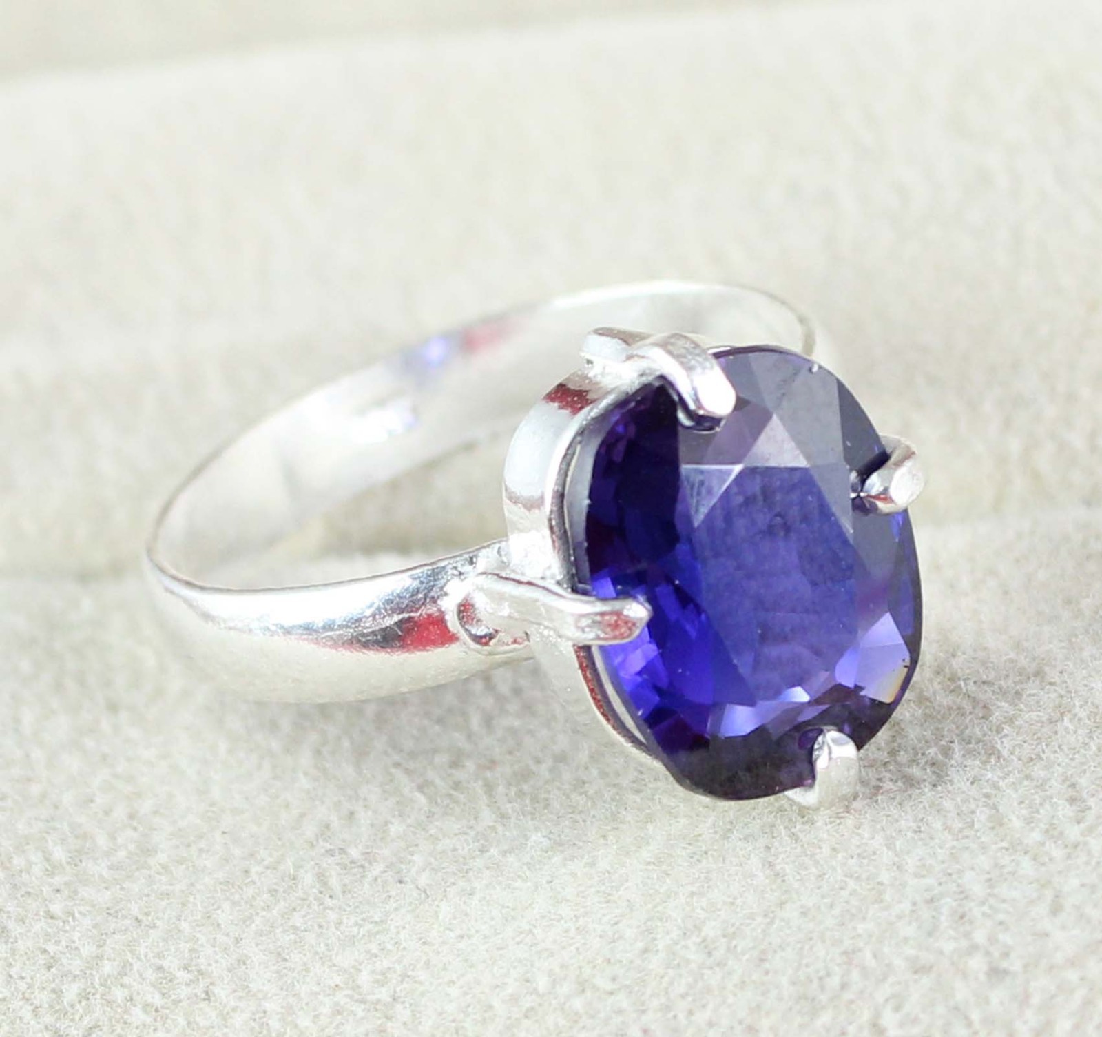 7.30 Ct Certified Natural Boysenberry Sapphire Cushion Gemstone Engagement Ring