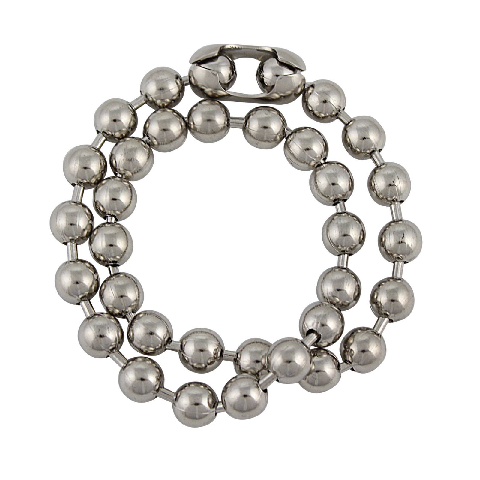 9.5mm Extra Large Steel Ball Chain Mens Necklace, Choker to Extra Long