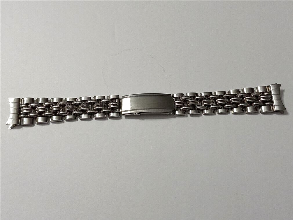 Rare NOS 1940-60’s 16mm Germex Curved Ends Gent’s Stainless Steel Bracelet