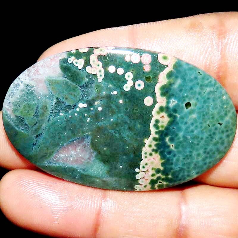 Unique Designer Natural Ocean Jasper Oval Cabochon 97.95CT 37X60X5mm stone BC-10