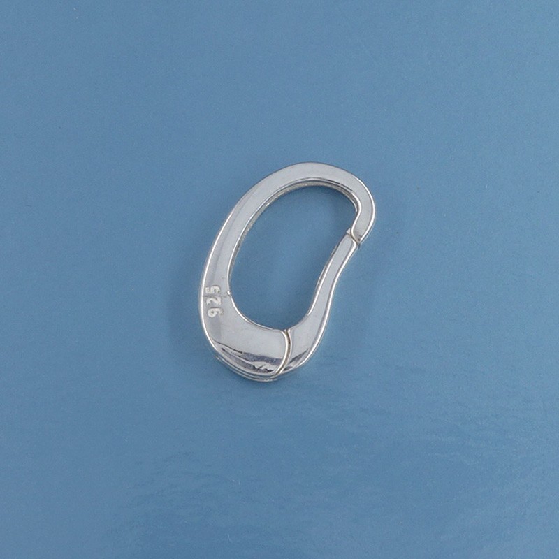 Sterling Silver Bean-Shaped Openable Link Clasp Connector / Shortener #44109