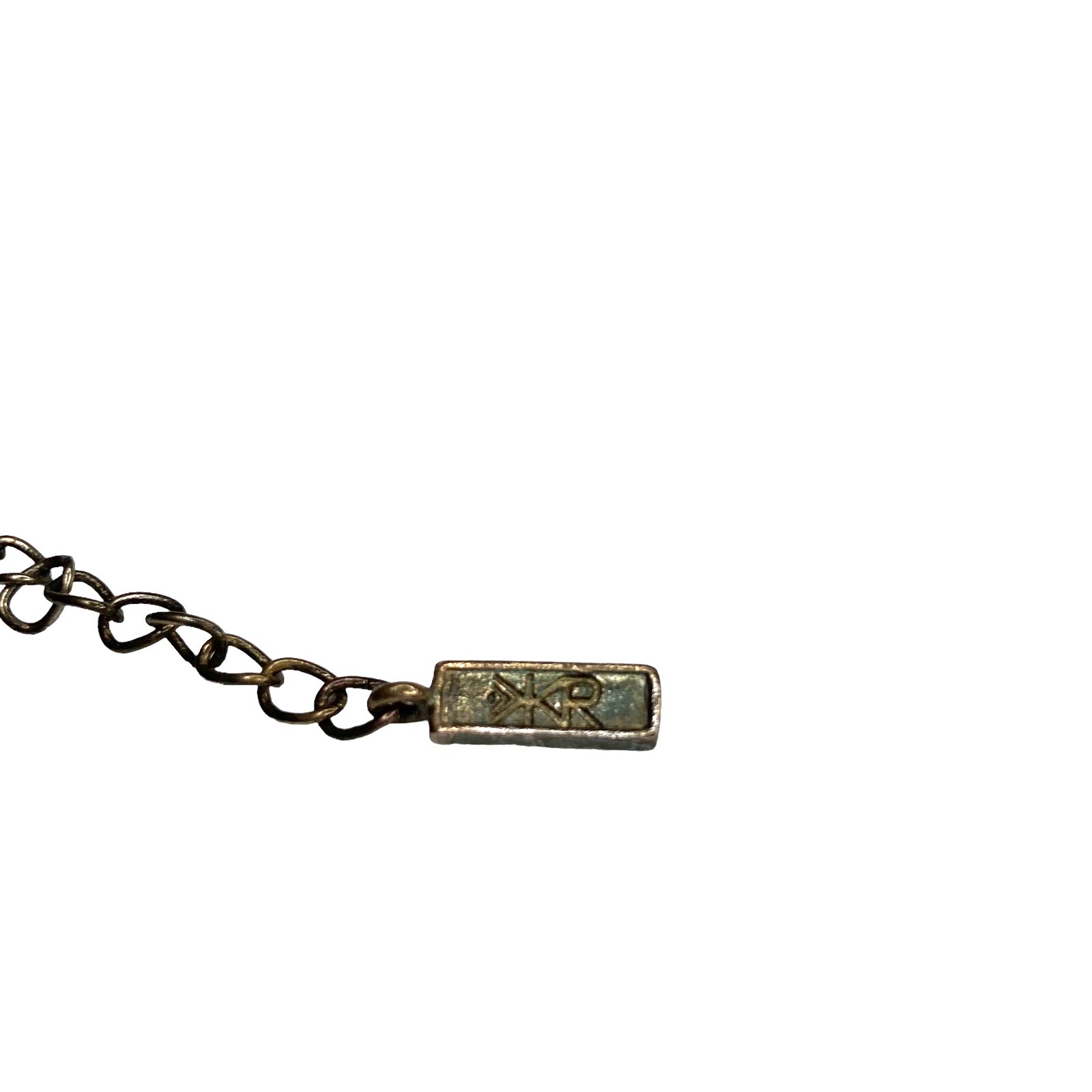 EUC Silpada KR Crossbar Swarovski Crystal Brass Necklace 15″ With A 2″ Extender