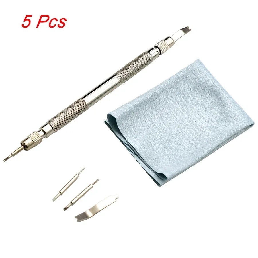 Watch Repair Spring Bar Tool Steel Link Remover Pin Pusher with Spare Tips