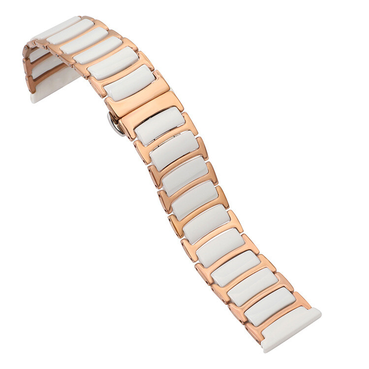 Quick Release Watch Band Strap Stainless Steel with Ceramic Bracelet 16 18 20 22