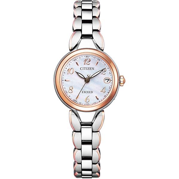 Citizen Exceed ES9474-59W Eco-Drive Analog Watch Women Titania Happy Flight Gold
