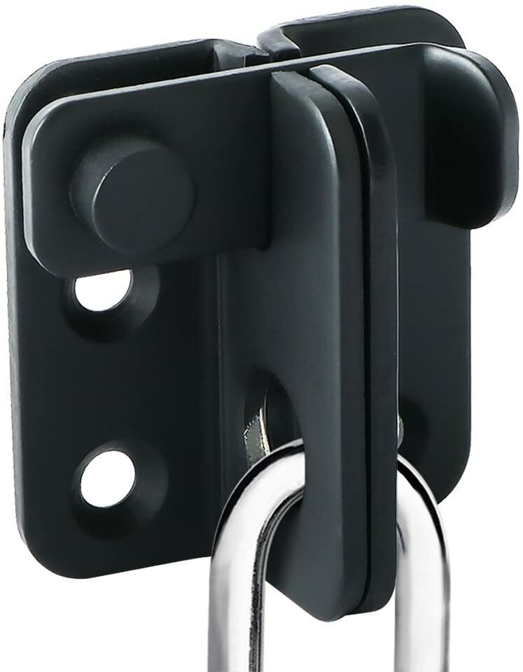Verrou de porte à glissière en acier inoxydable Noir mat