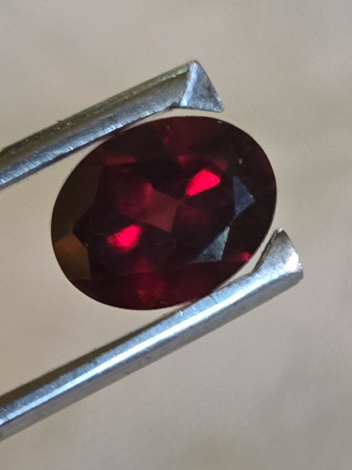 Rubellite Tourmaline Natural Red Faceted Oval 9 x 7 mm 2 Ct Gemstone Estate