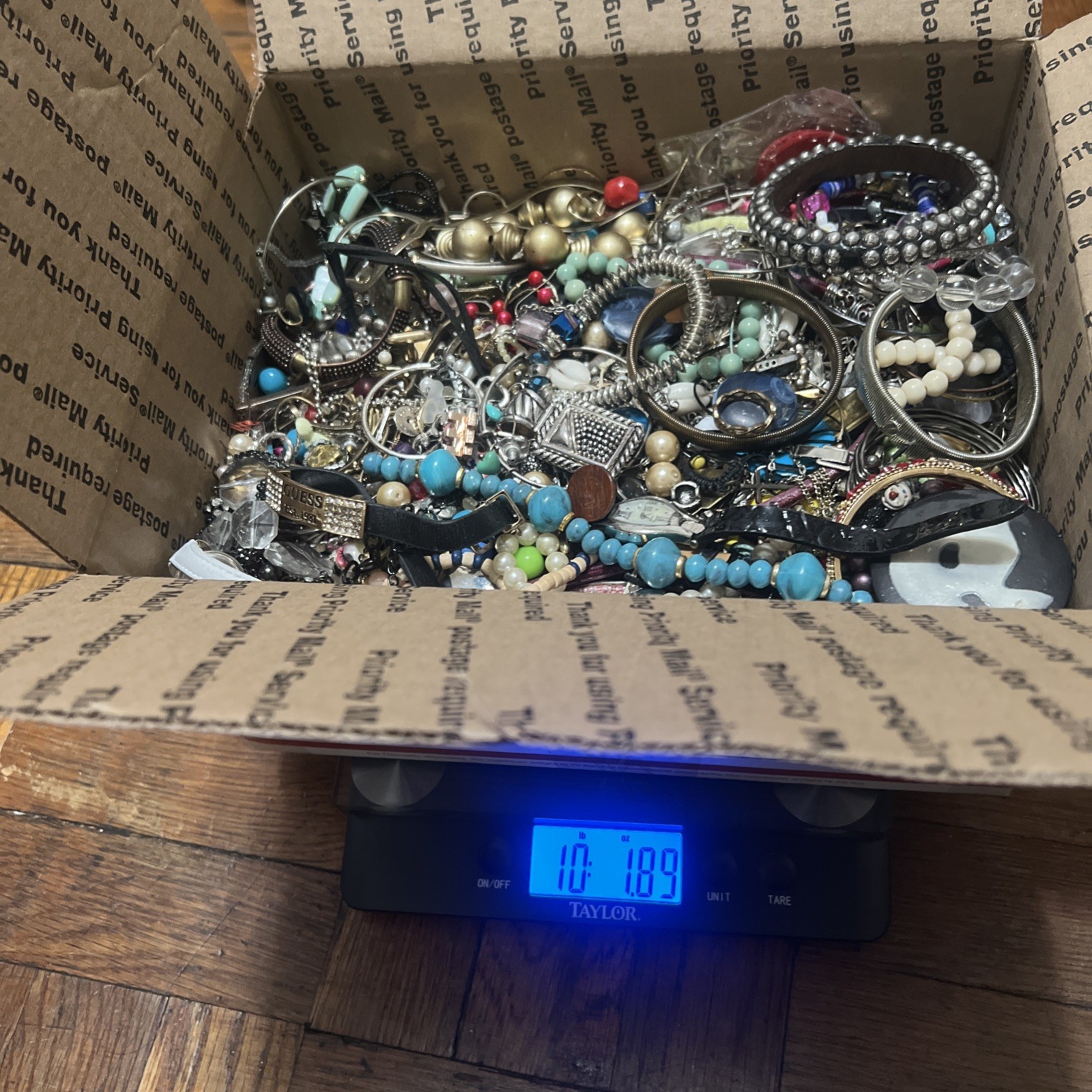 10 Lbs + Lot Box Vintage Craft Fashion Jewelry To Now New & Pre Owned Mostly