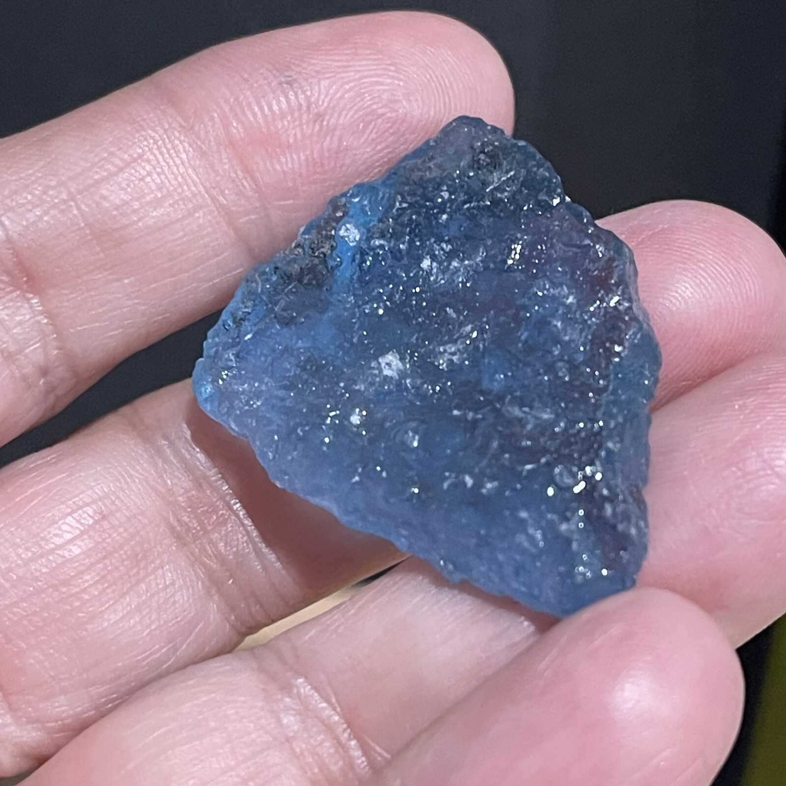 50ct 35x28x7mm Rough Blue Aquamarine Resin Coated Gemstone Wire Wrapping Stone