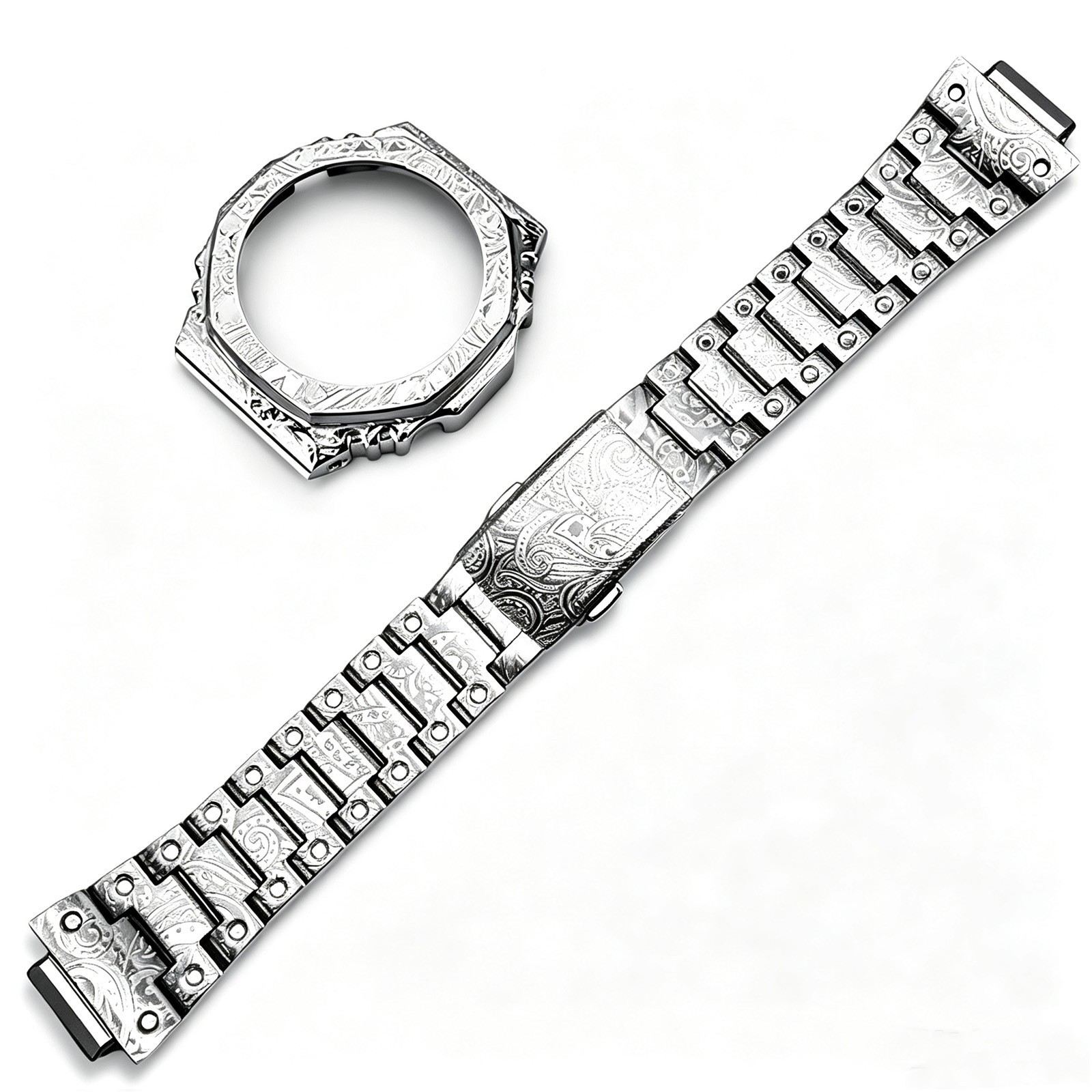 Stainless Steel Case Band Mod Kit Replacement For Casio G-Shock GA2100 GA2110