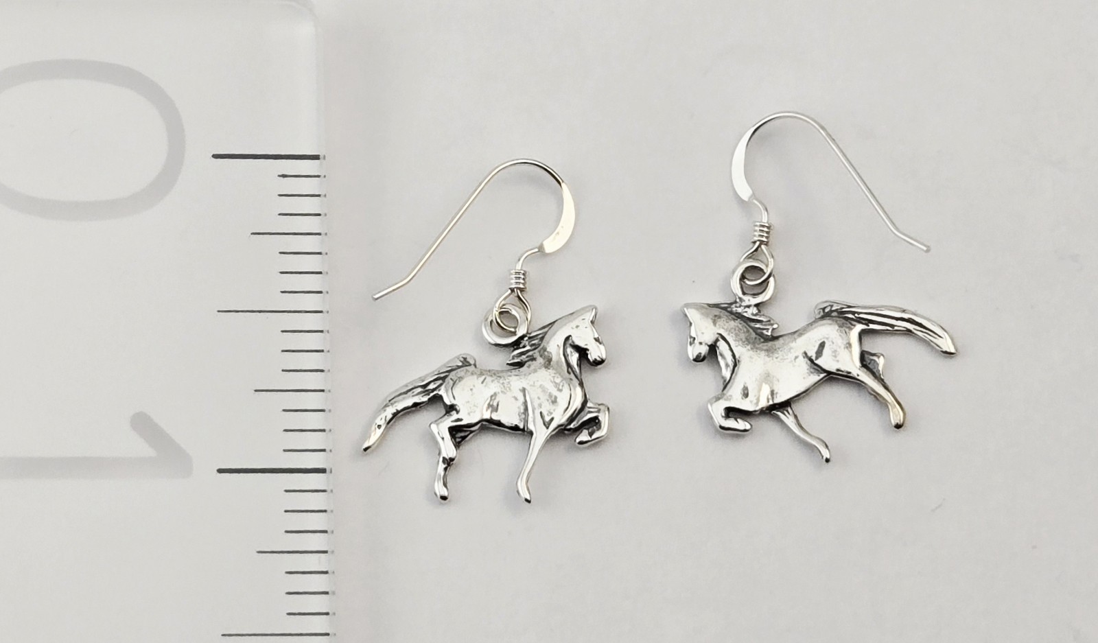 VTG Sterling Silver Prancing Horse Dressage Equestrian Dangle Earrings – 3.0g